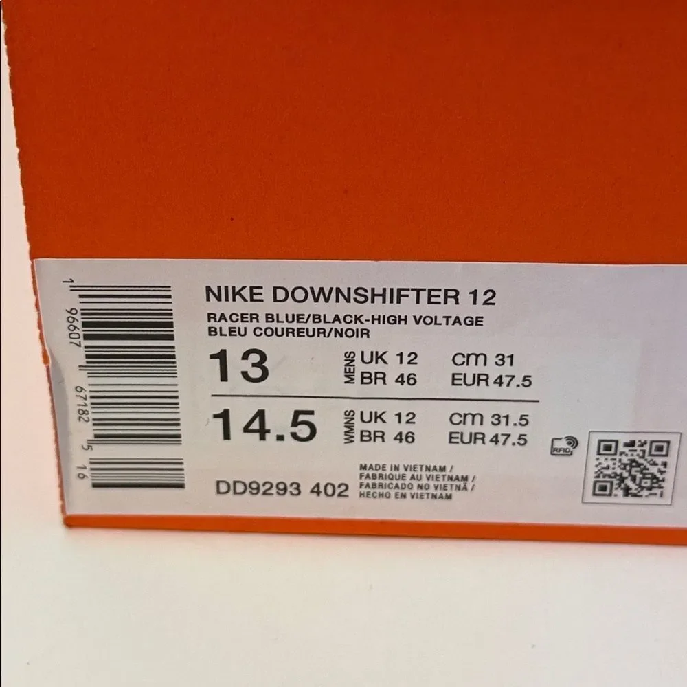 Nike Downshifter 12 Racer Blue DD9293-402 Men’s Size 13